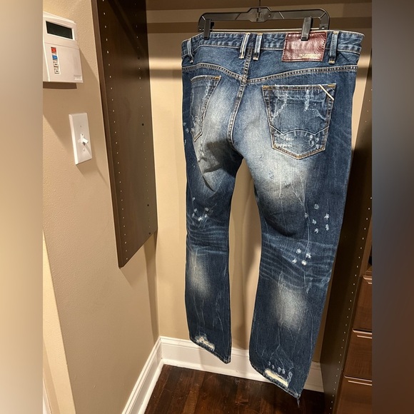 Cult of Individuality Blue Slim Jeans Distressed - Picture 2 of 8